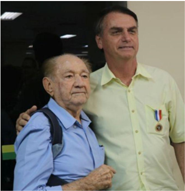 Coronel Noaldo com o então Presidente Jair Bolsonaro